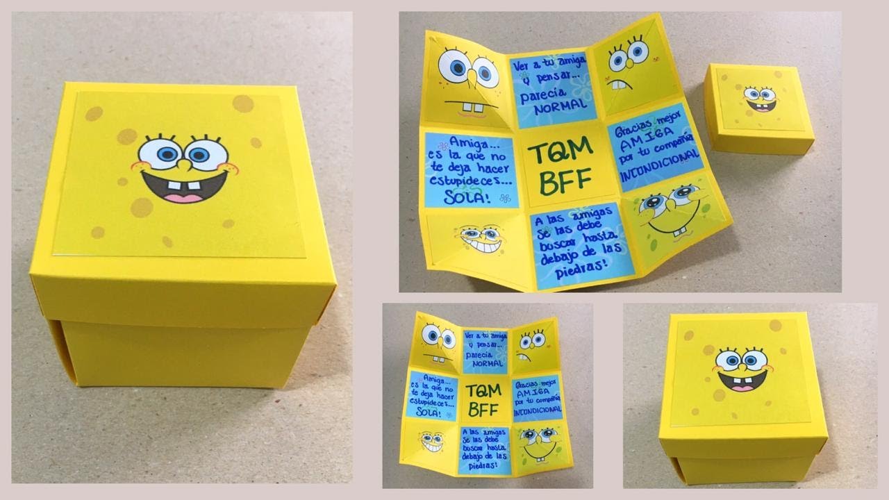 Caja explosiva de BOB ESPONJA para mi mejor AMIGA