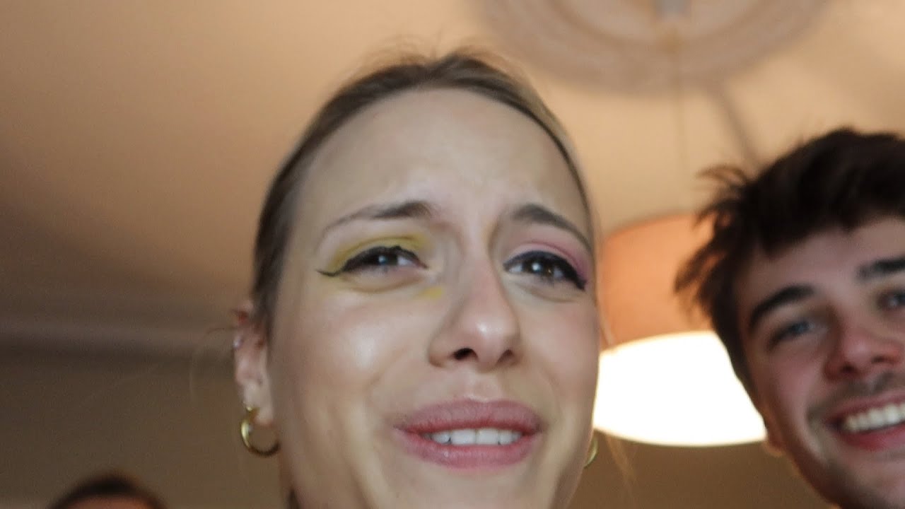 Ik deed Veerle haar make-up.