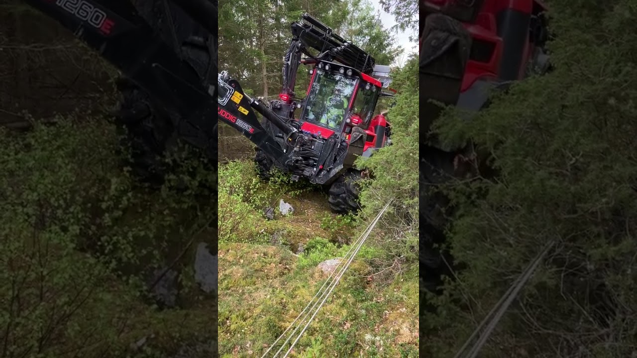 Linje arbete med Huddig 1260E.