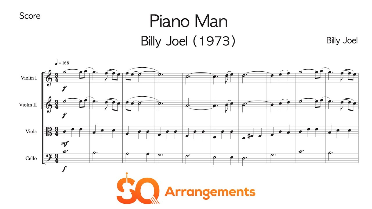 Piano Man (Billy Joel) - String Quartet Arrangement