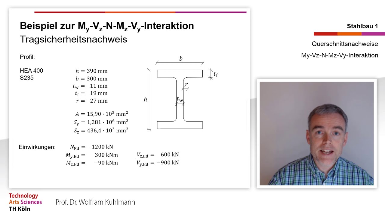 Stahlbau 1, Kap. 3, QS-NW: My-Vz-N-Mz-Vy