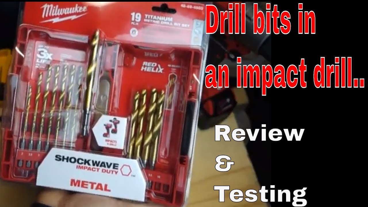 Milwaukee red helix impact driver drill bits -  review and testing wood metal and plastic