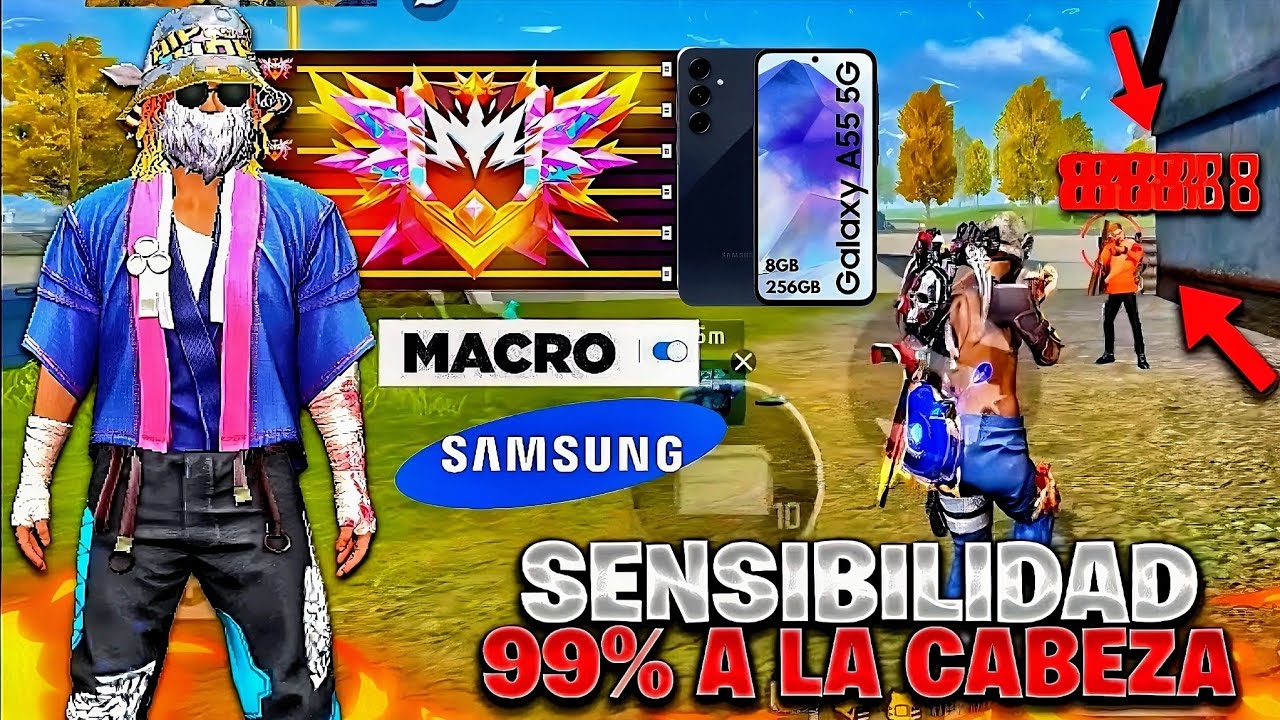 📱 Sensibilidad Perfecta De FREEFIRE Para SAMSUNG GALAXY A55 /A55 5G ¡Configuración COMPLETA! 🎯