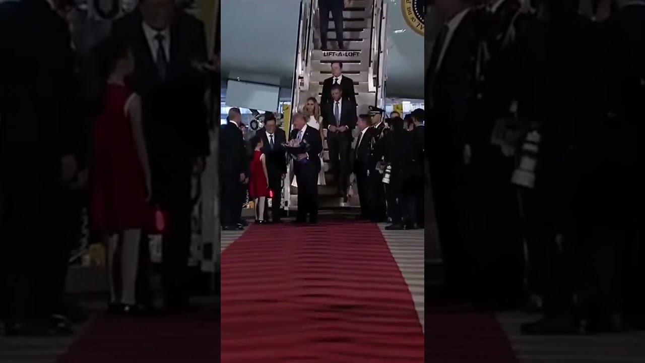 President Trump arrives in China