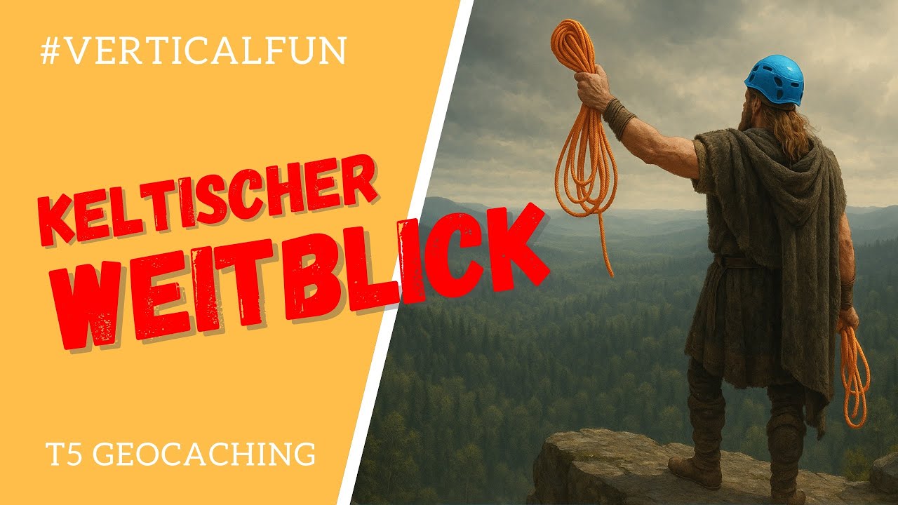 Sieben wagemutige Geocacher seilen sich am Keltischen Weitblick ab - T5 Geocaching - #VerticalFun