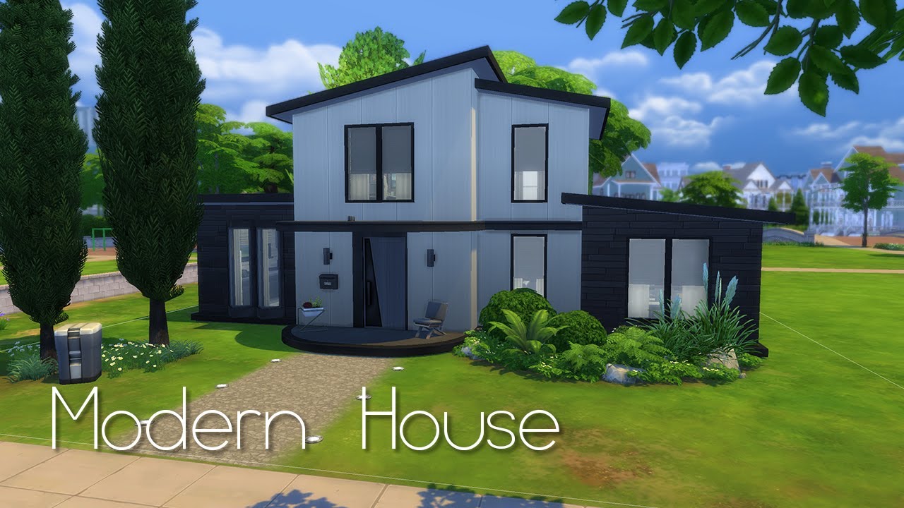 Modern House | The Sims 4 Speedbuild | No Commentary [NO CC]