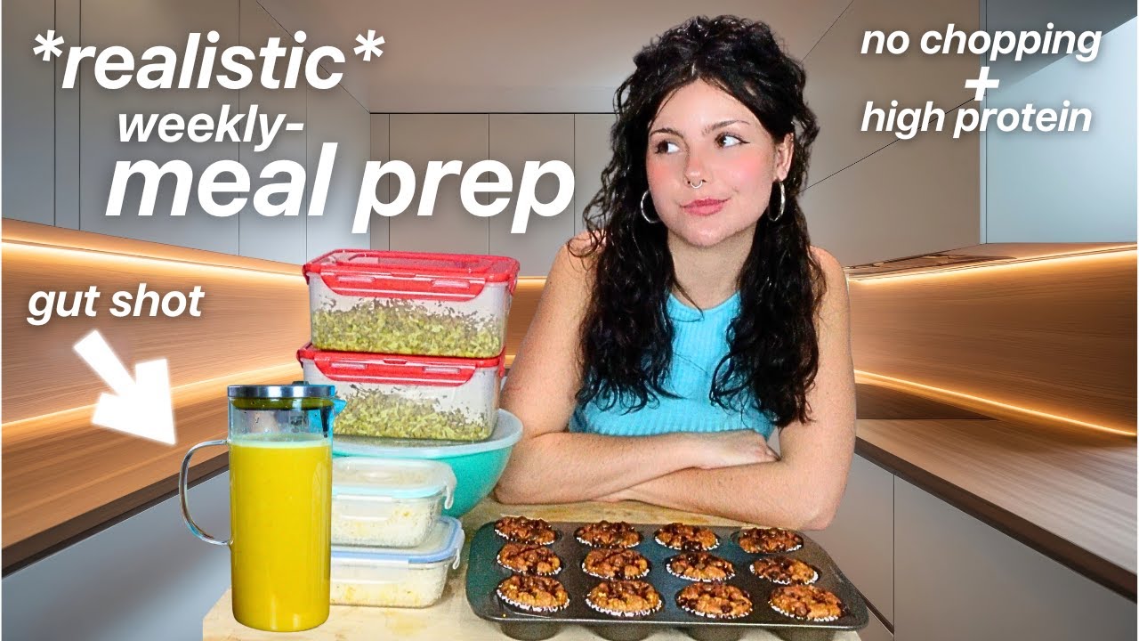 *REALISTIC* WEEKLY MEAL PREP | no chopping, high protein meals ✨