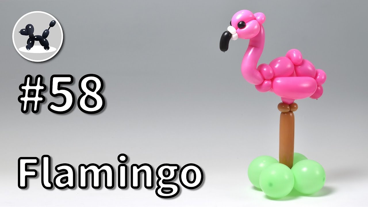 Flamingo - How to Make Balloon Animals #58 / バルーンアートの作り方 #58 (フラミンゴ)