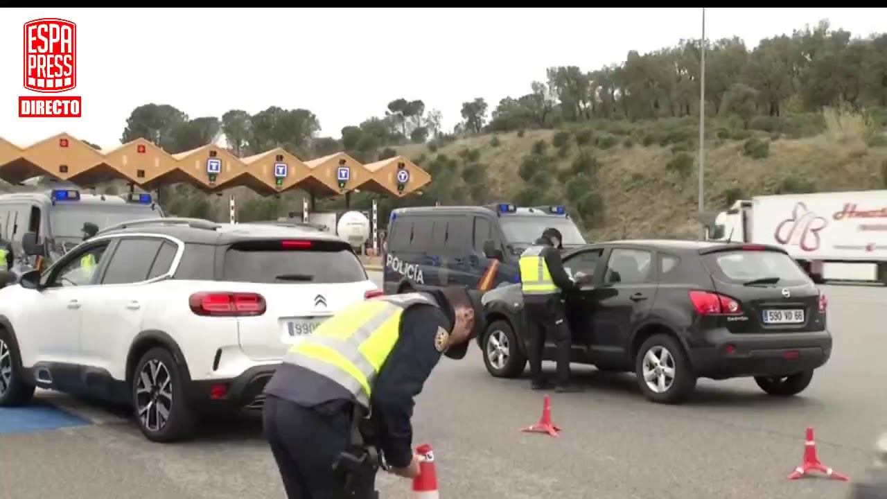 Control de Frontera de España en la Jonquera (Girona)- 17 de Marzo  2020