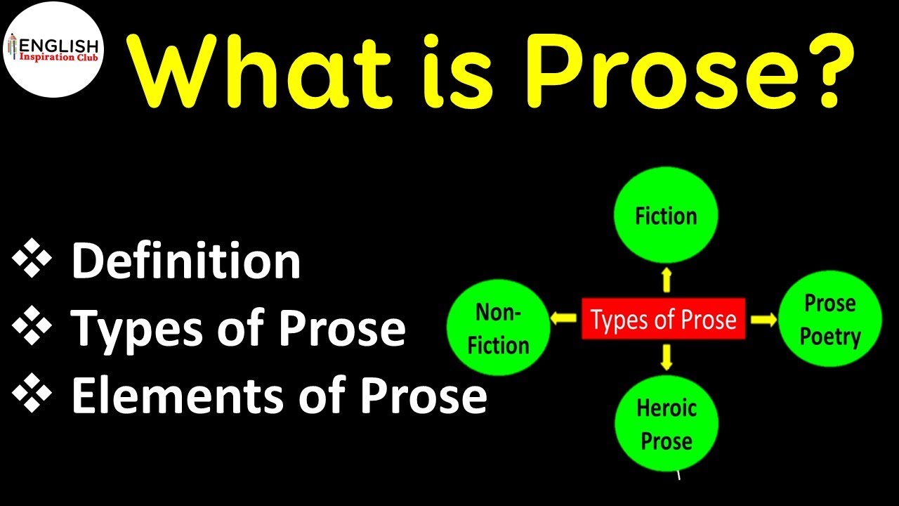 What is Prose? / Types of Prose in English Literature / Elements of Prose || Important Prose Works