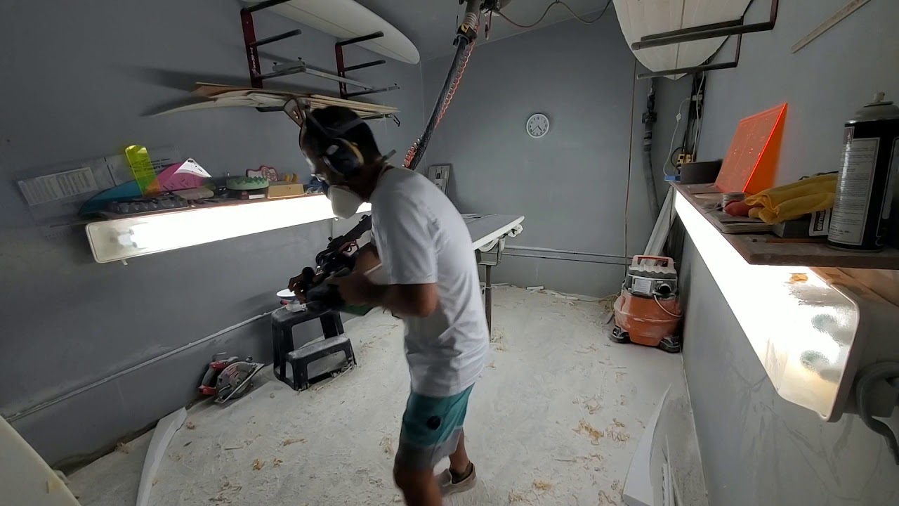 How to shape a surfboard freestyle.