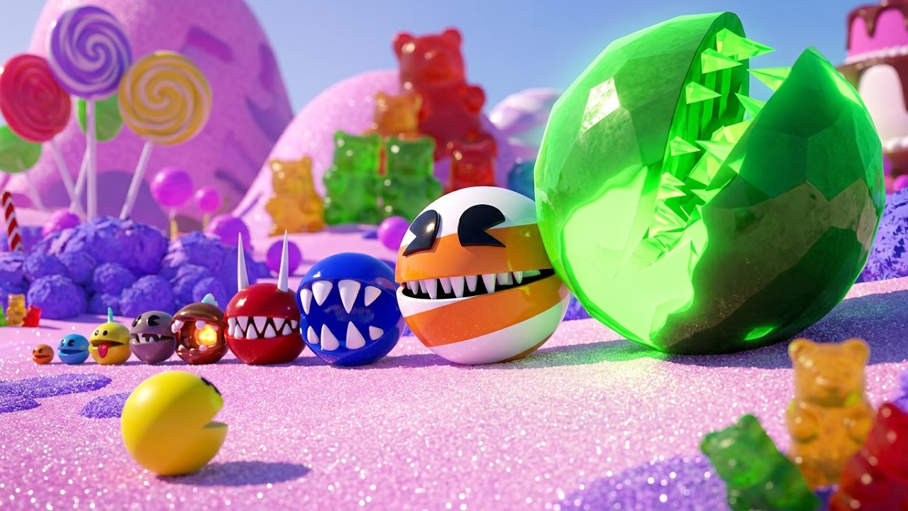 🤪Pacman Vs Candy Monsters Compilation