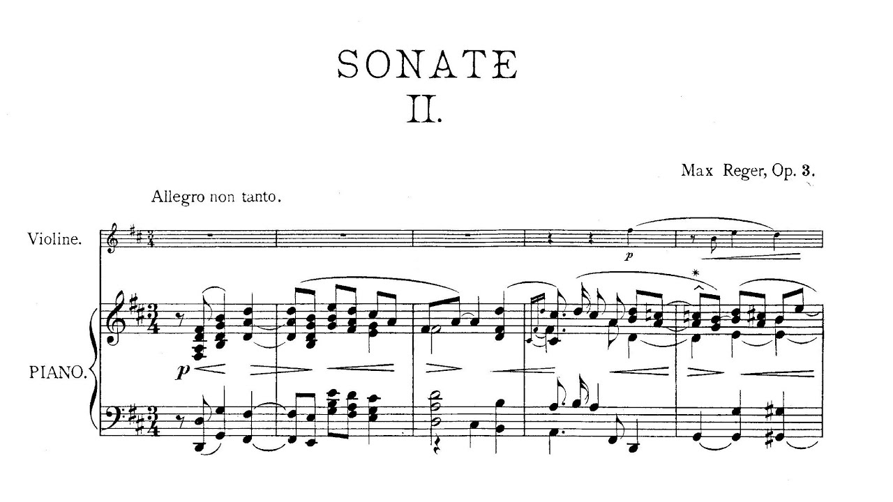 Max Reger - Violin Sonata No. 2 in D Major, Op. 3