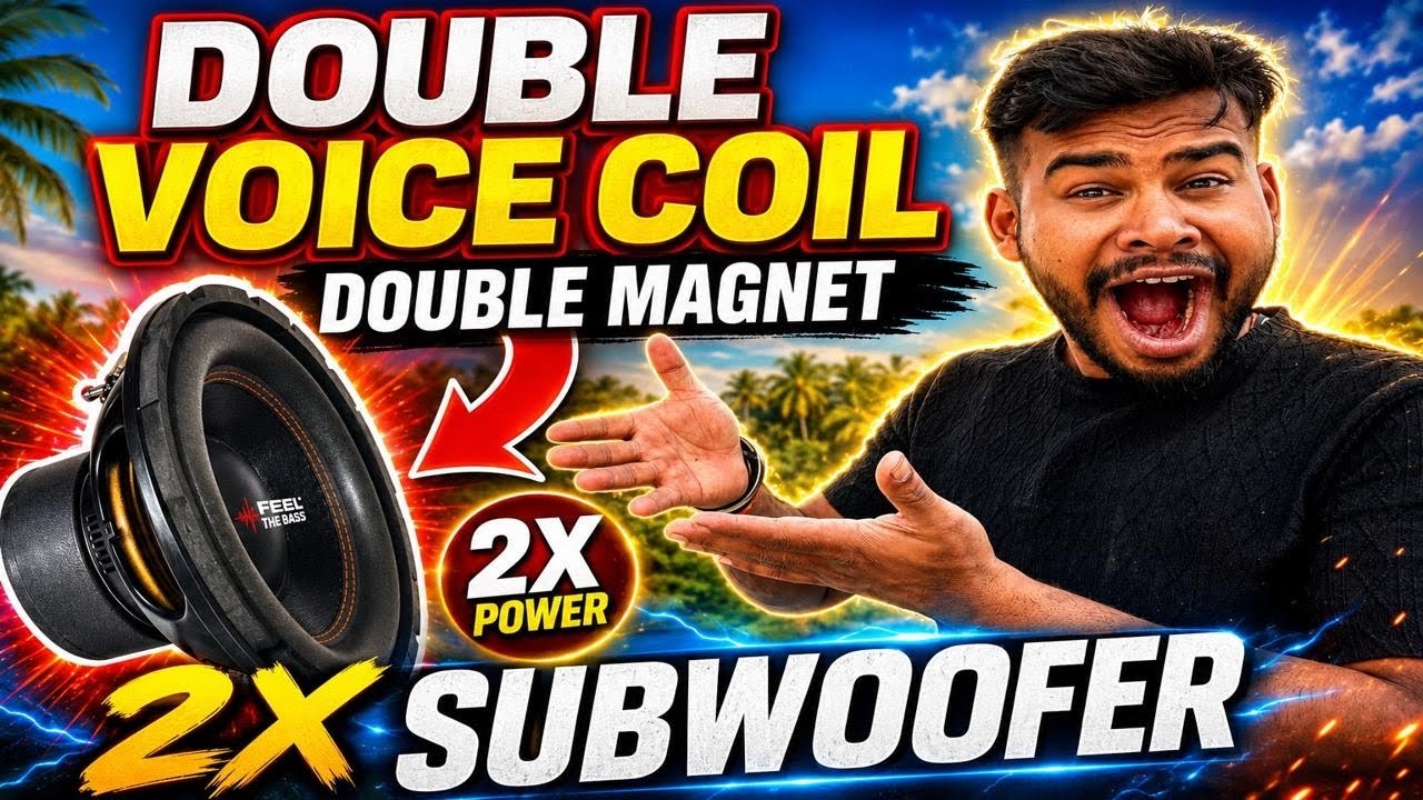 Double voice coil and double magnet subwoofer unboxing detail review and sound test extreme bass