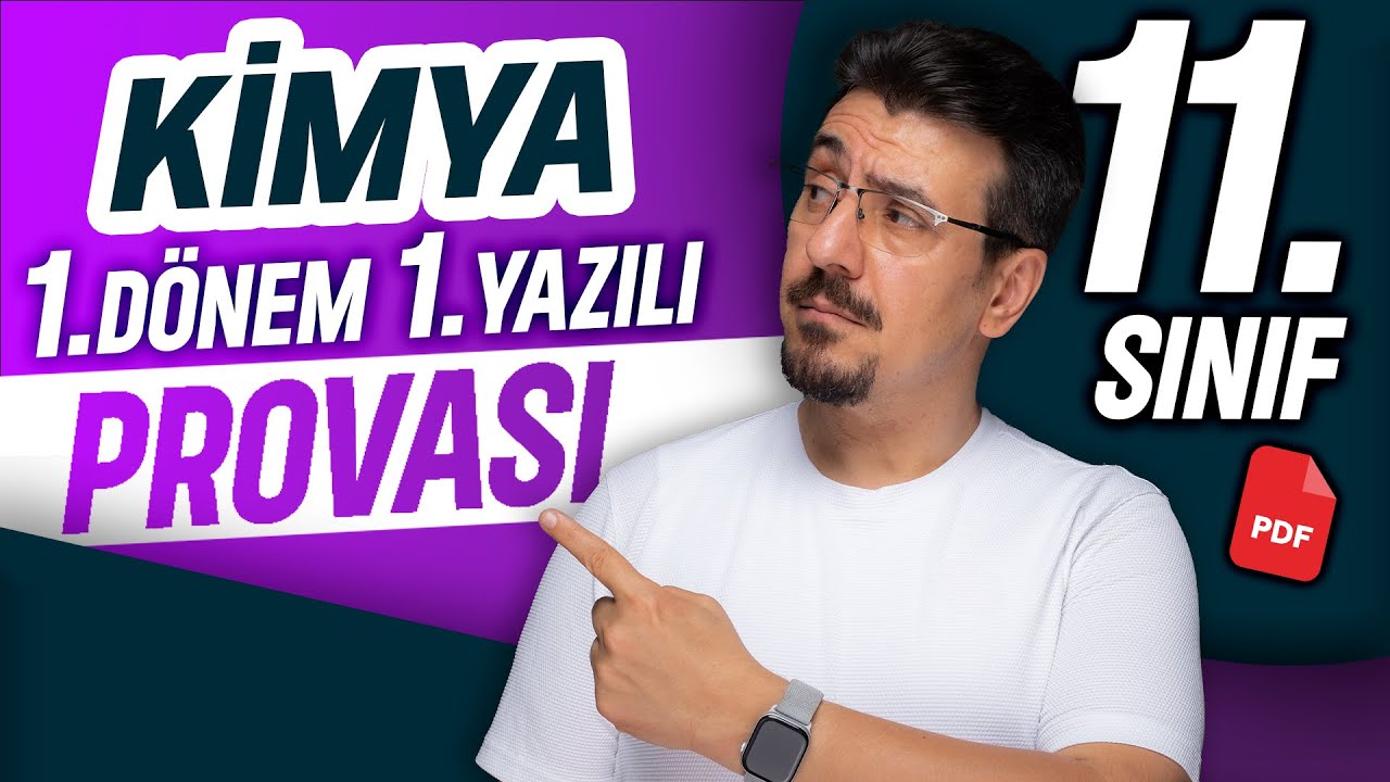 11.Sınıf Kimya 1.Dönem 1.Yazılıya Hazırlık | MEB SENARYOLU | 2025 - 2026 + 📂Ücretsiz PDF