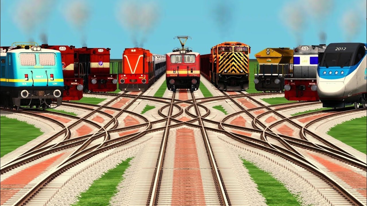 👉 Real Realistic Railroad Tracks By Train Crossing Game l New Tracks Railroad Crash l trainsimulator