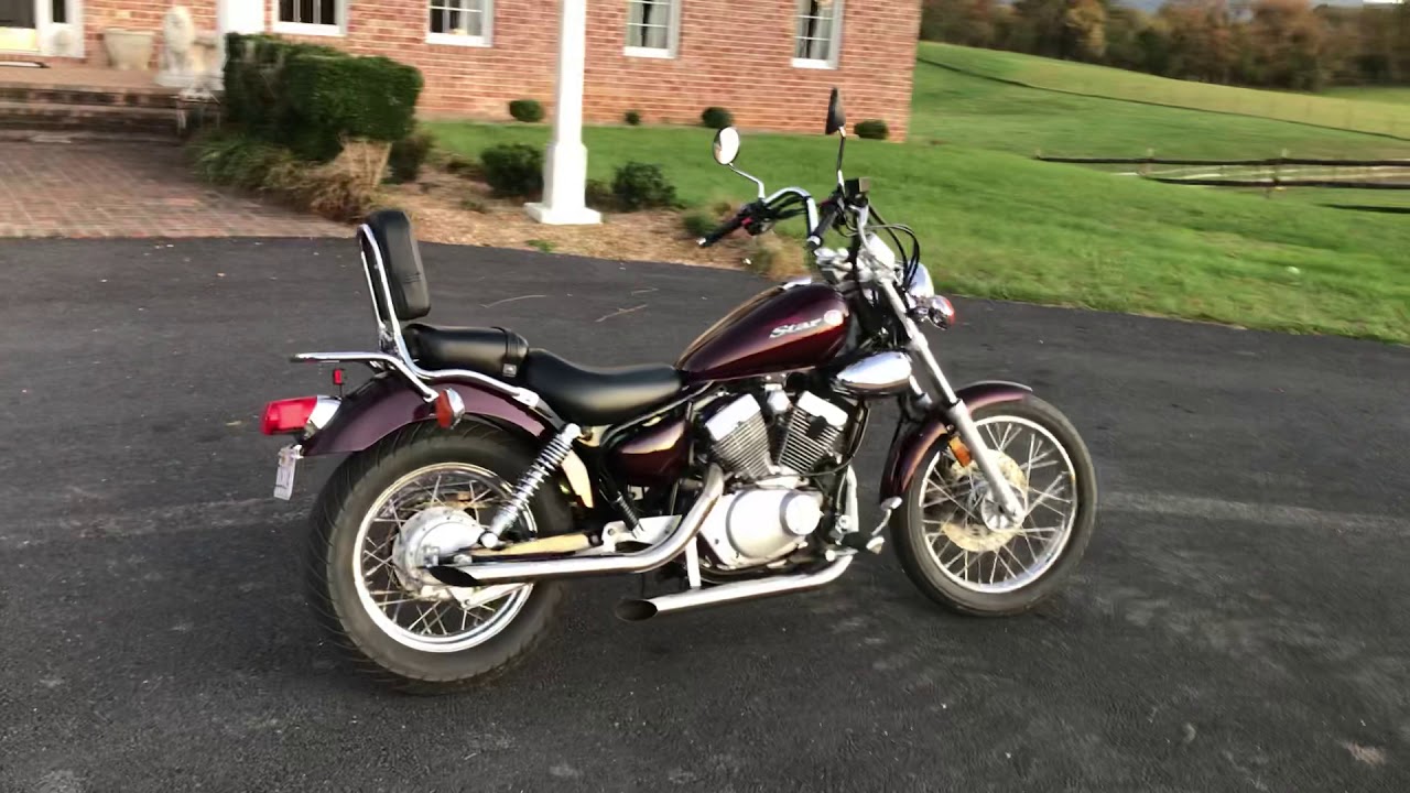 2008 Yamaha V-Star 250 start up and walk around
