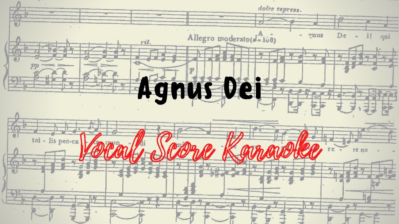 Agnus Dei in F major Vocal Score / Karaoke G. Bizet