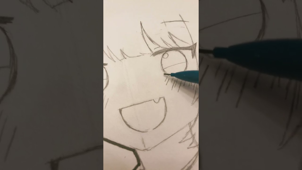 Drawing a anime cat girl 