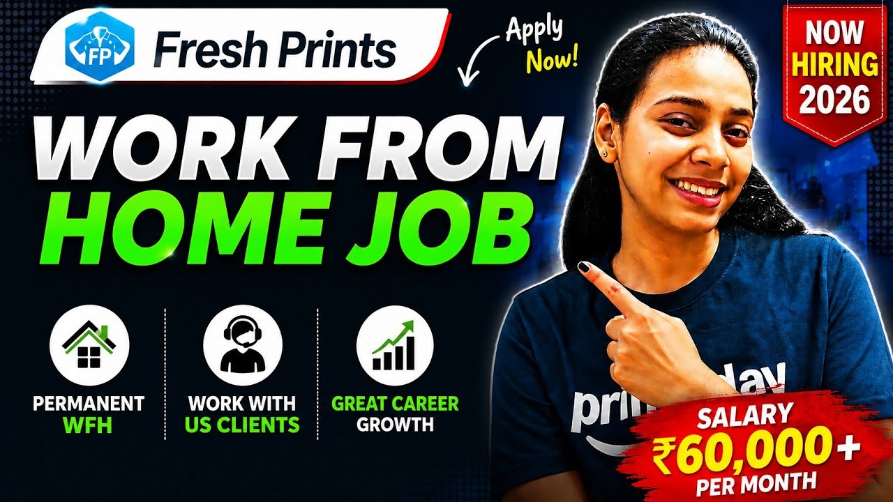 Fresh Prints Work From Home Job 2026 | Inside Sales Associate | ₹60,000+ Salary | Apply Now