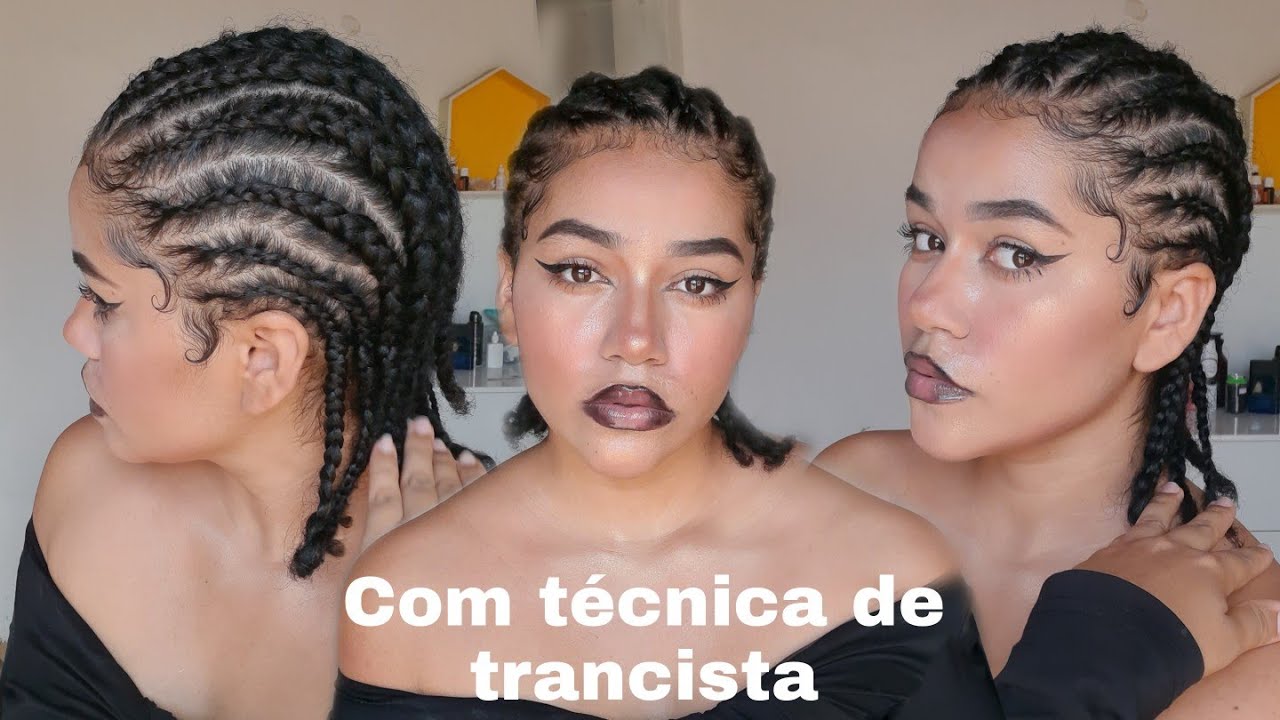 COMO FAZER trança NAGÔ passo a passo sozinha /cabelo crespo