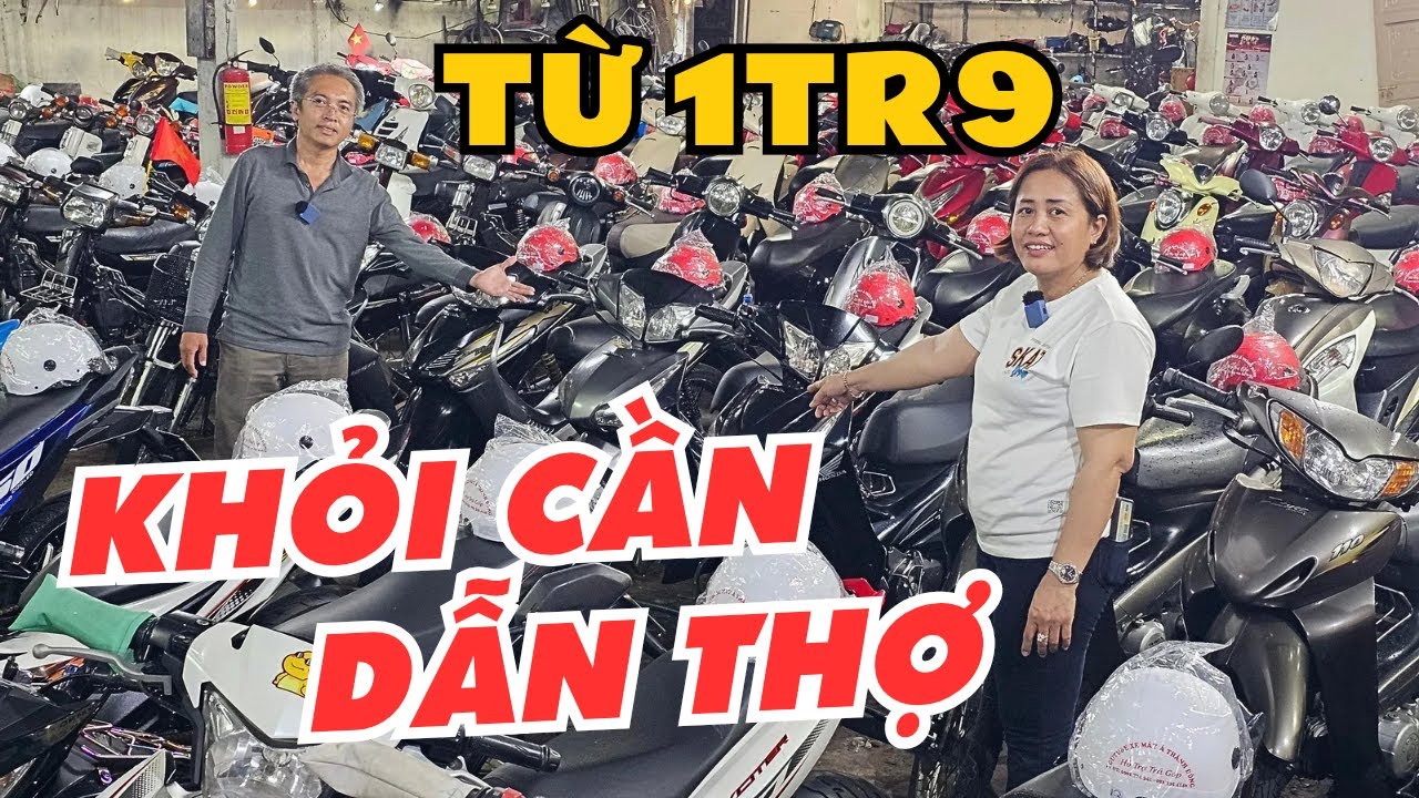 Xe máy Nhật cũ giá từ 1 triệu 9... Chủ nói 1 câu, ai tới kho xe khủng này cũng mạnh dạn xuống tiền