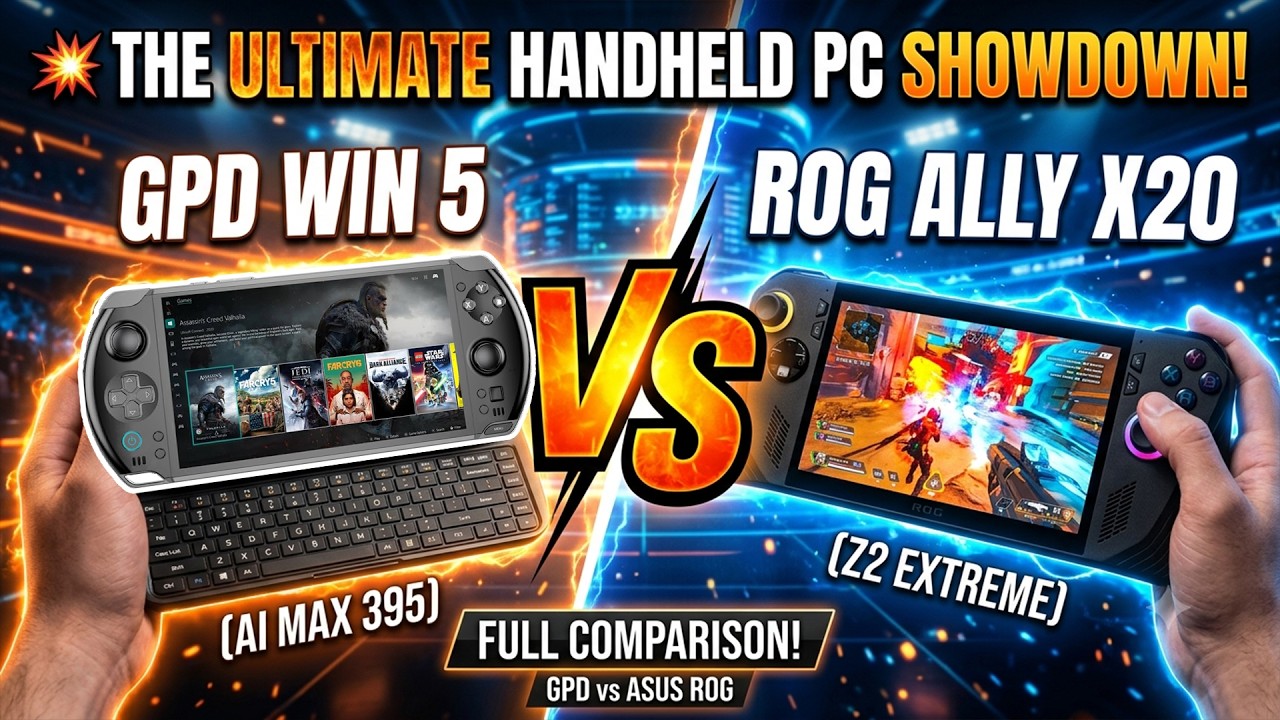 GPD Win 5 Vs Rog Ally X20 Test Game 1080p TPD 30W THE ULTIMATE HANDHELD PC SHOWDOWN: