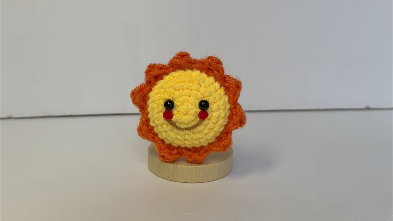 crochet sun tutorial/hướng dẫn móc mặt trời bằng len🧶🍀