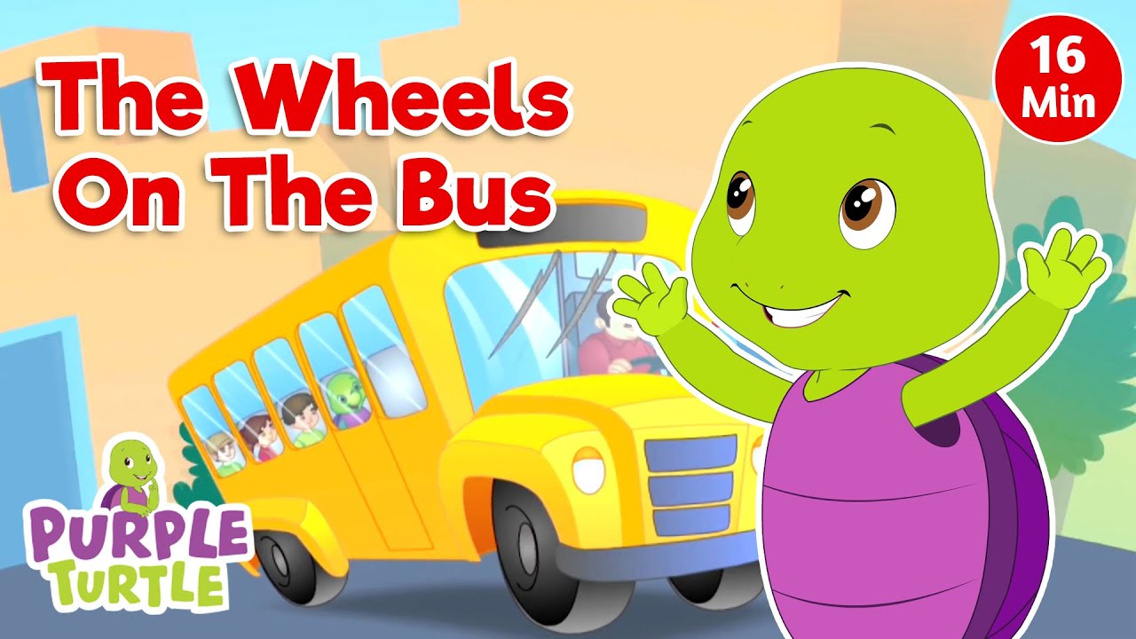 Wheels on the Bus + More Nursery Rhymes & Kids Songs - Purple Turtle Club