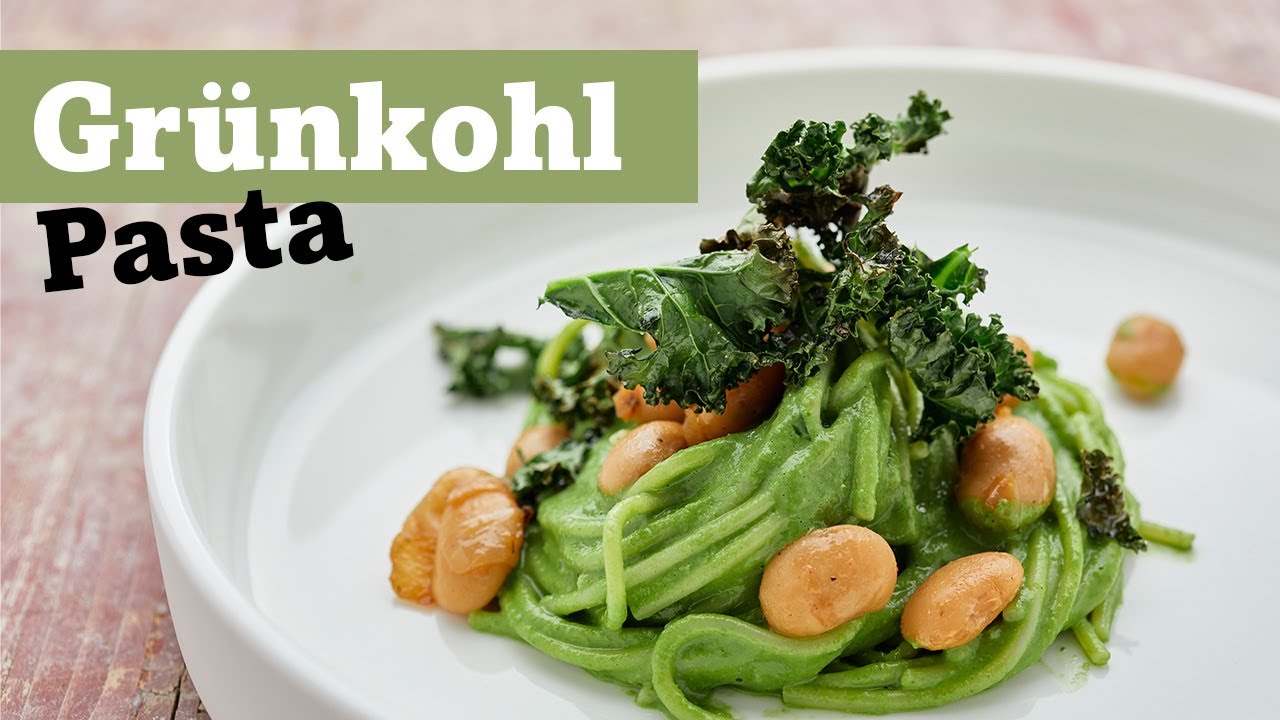 Grünkohl-Pasta - Spaghetti mit Grünkohl - schnelles und gesundes Rezept