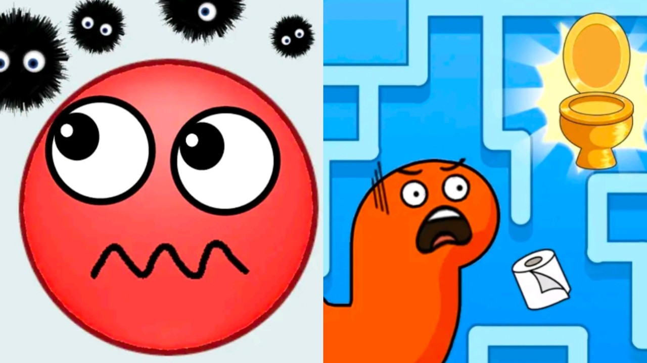 Hide Ball Brain Teaser Games vs Pet Me Maze Gameplay