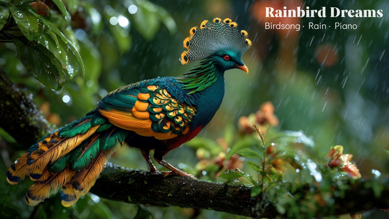 Deep Calm Healing 🌧️ Birdsong in the Rain + Peaceful Piano 🎹 | Quiet Thoughts 🍃