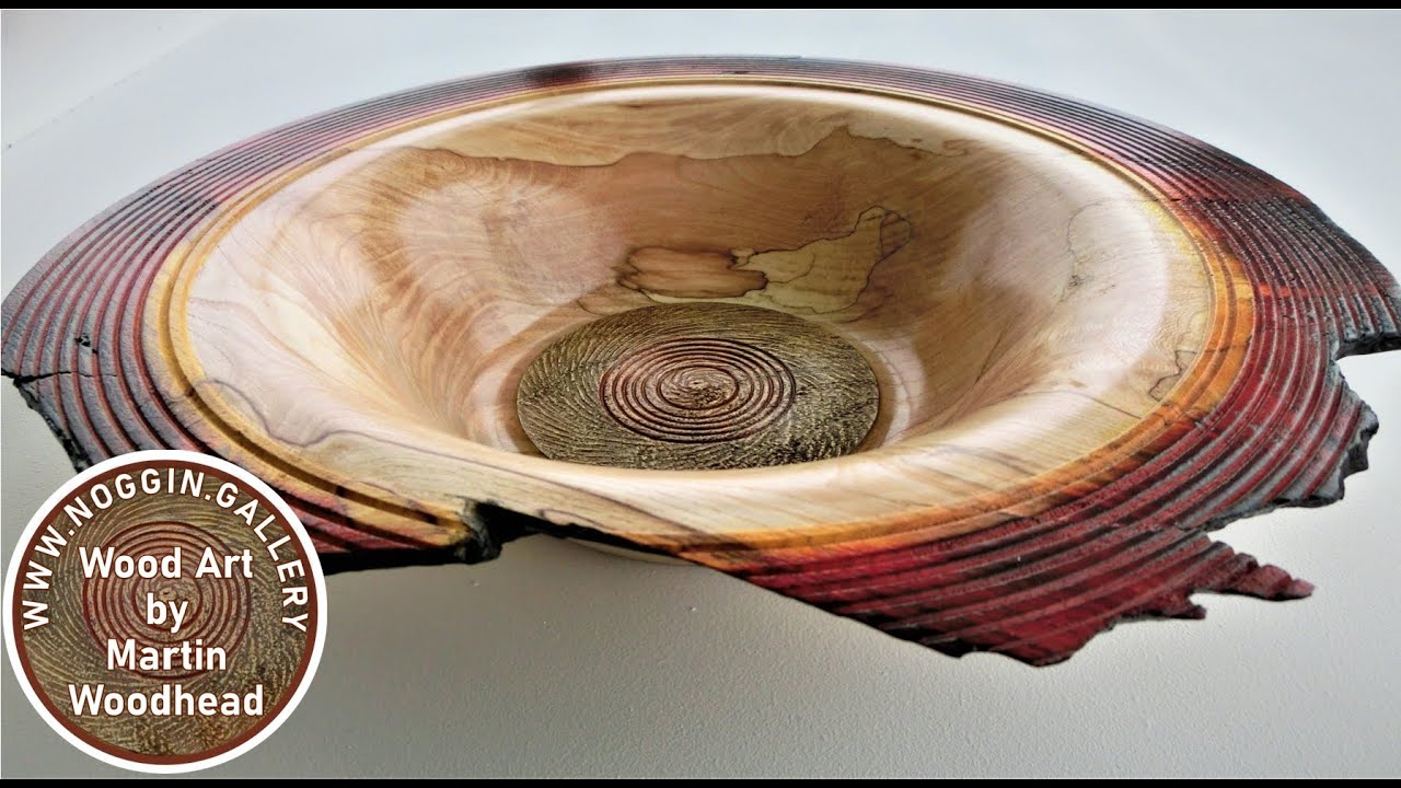 Woodturning - The beauty within, unpromising lump of Elm to stunning Bowl