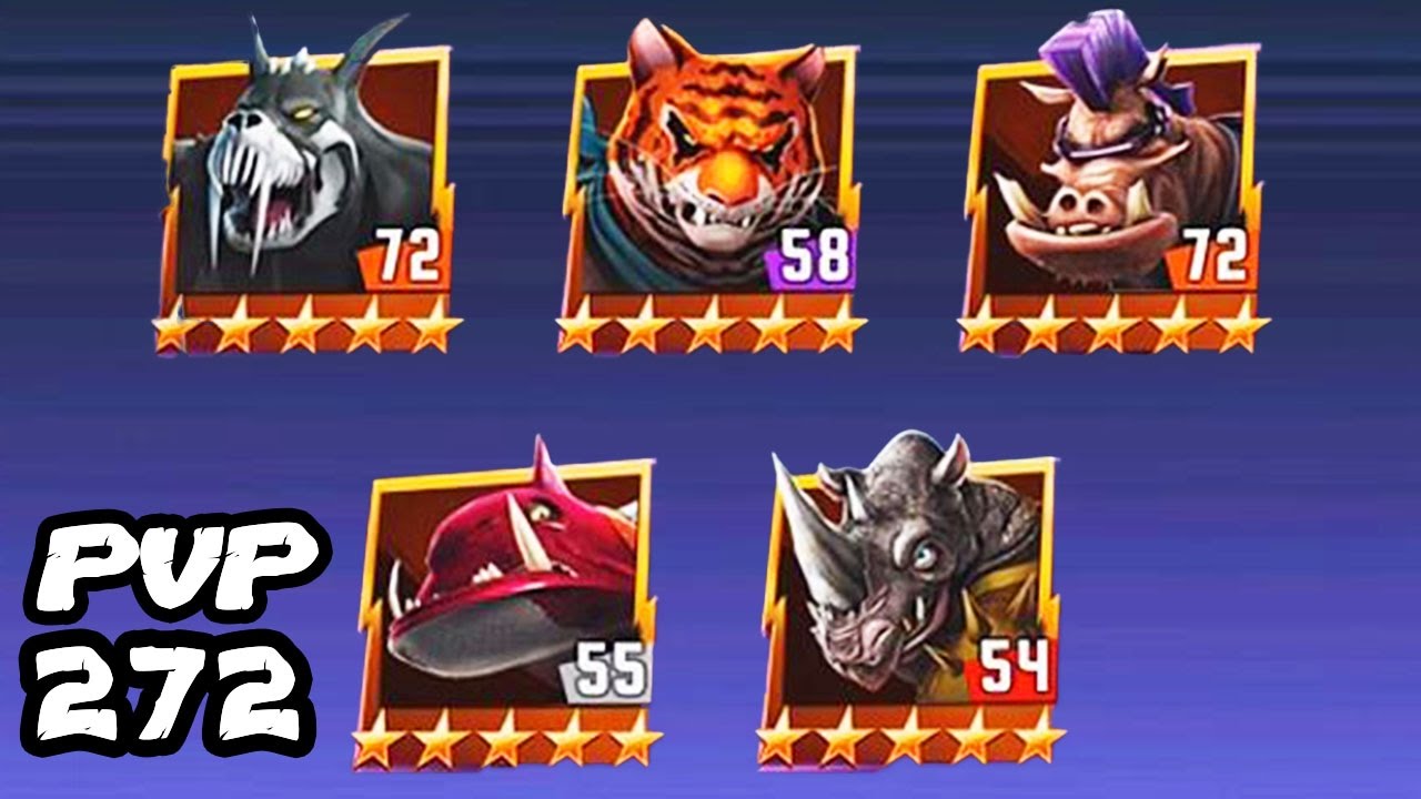 TMNT Legends PVP 272 (Rahzar, Tiger Claw, Bebop, Rocksteady, FishFace)