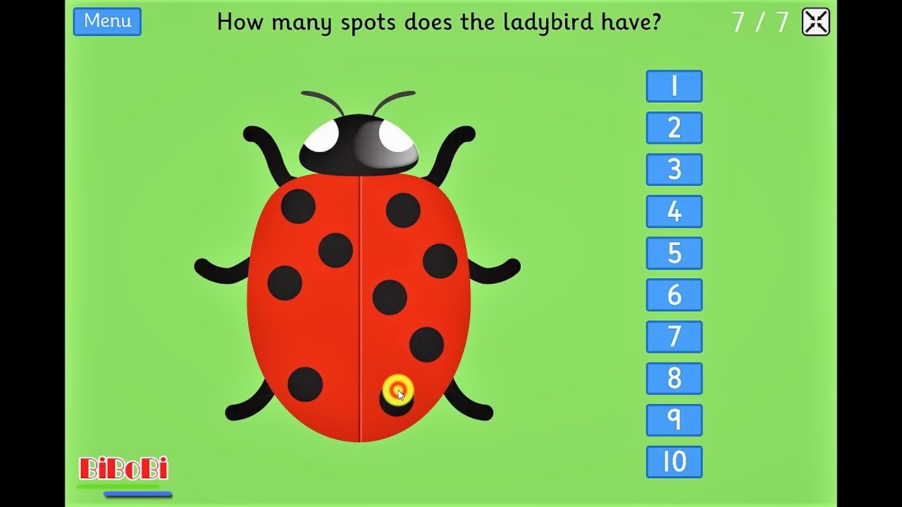 How many spots does the ladybird have ? - BiBoBi