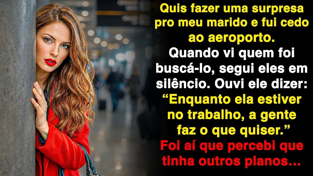 Saí do trabalho mais cedo pra surpreender meu marido no aeroporto, e…