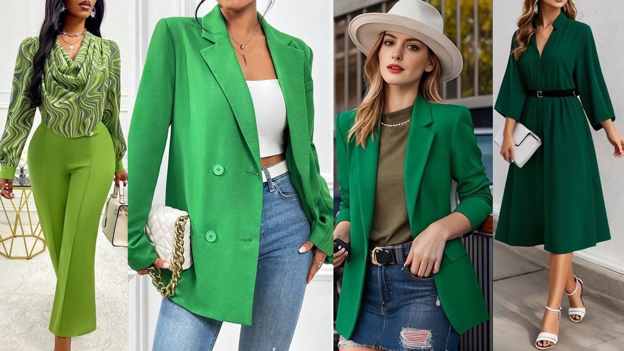 HERMOSAS COMBINACIONES EN COLOR VERDE