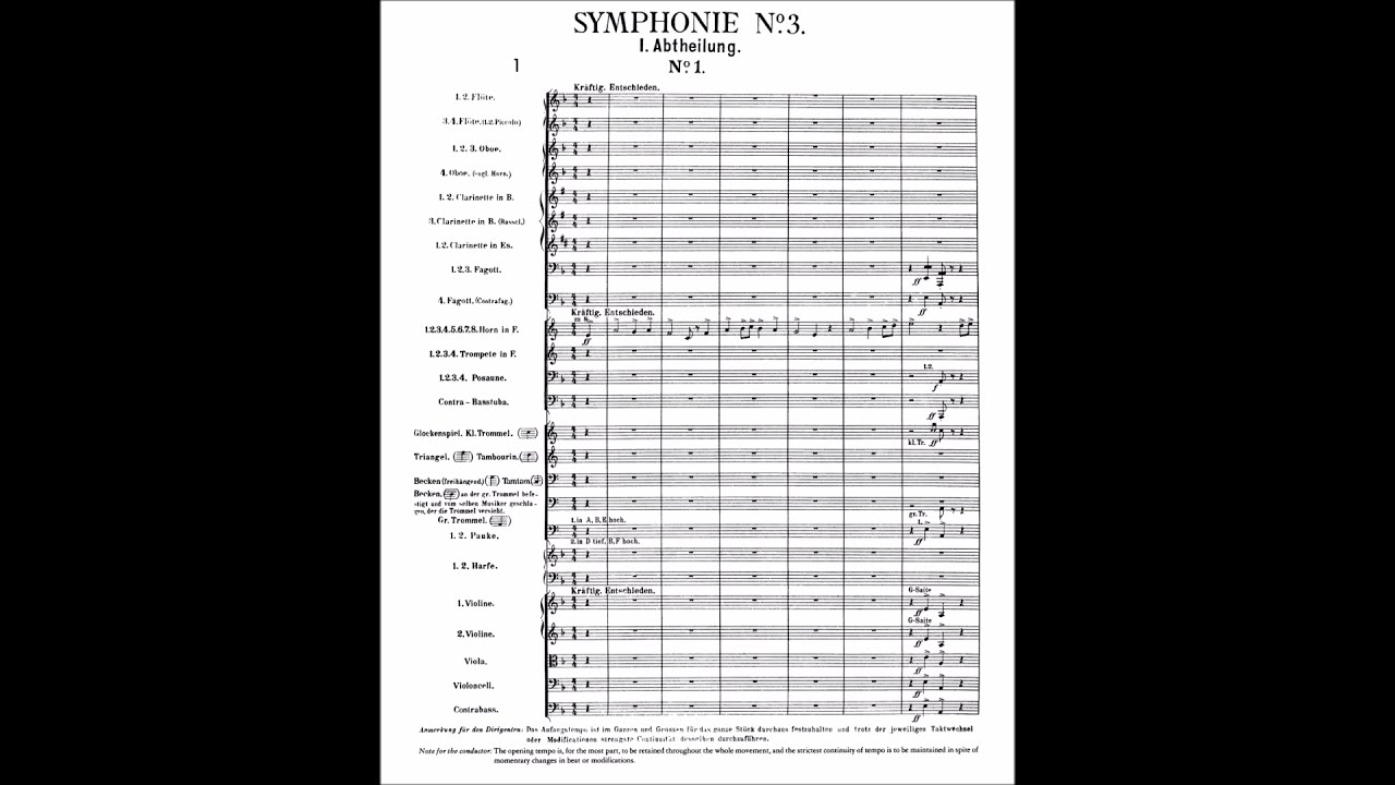 Gustav Mahler -- Symphony No. 3 in D Minor -- Score