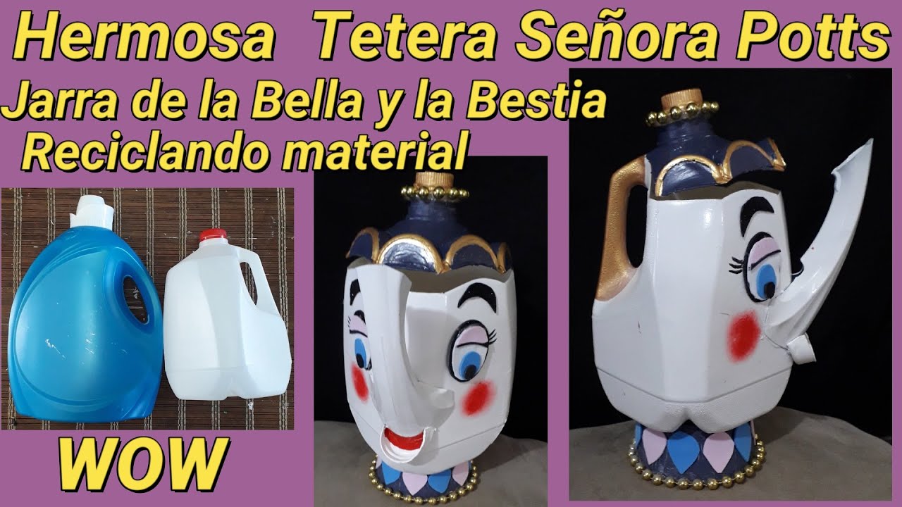 Tetera Señora Potts  reciclando material