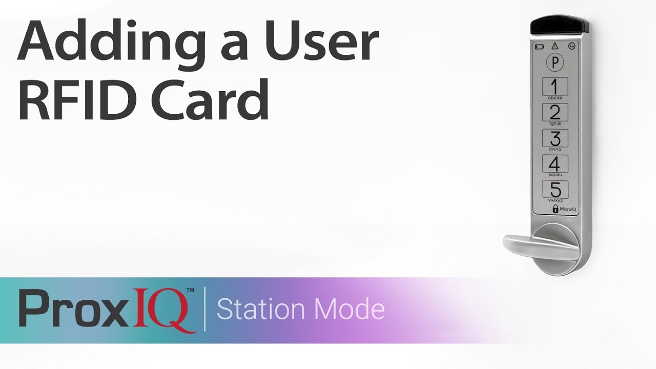 Adding a User RFID card
