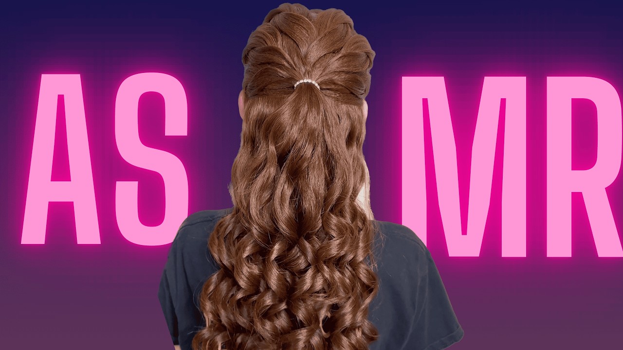 ASMR CURLY PRINCESS HAIRSTYLE TUTORIAL | Red Hair | Relaxing Video | Hair Videos | Crimped Twists