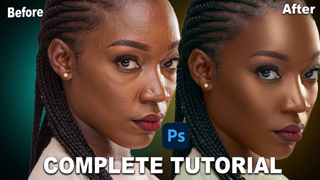 Complete Skin Retouching and Color Grading Photoshop Tutorial