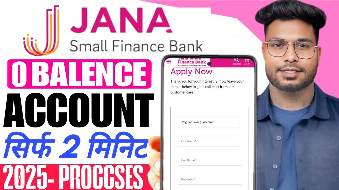 jana bank account opening online | jana small finance bank zero balance account online opening