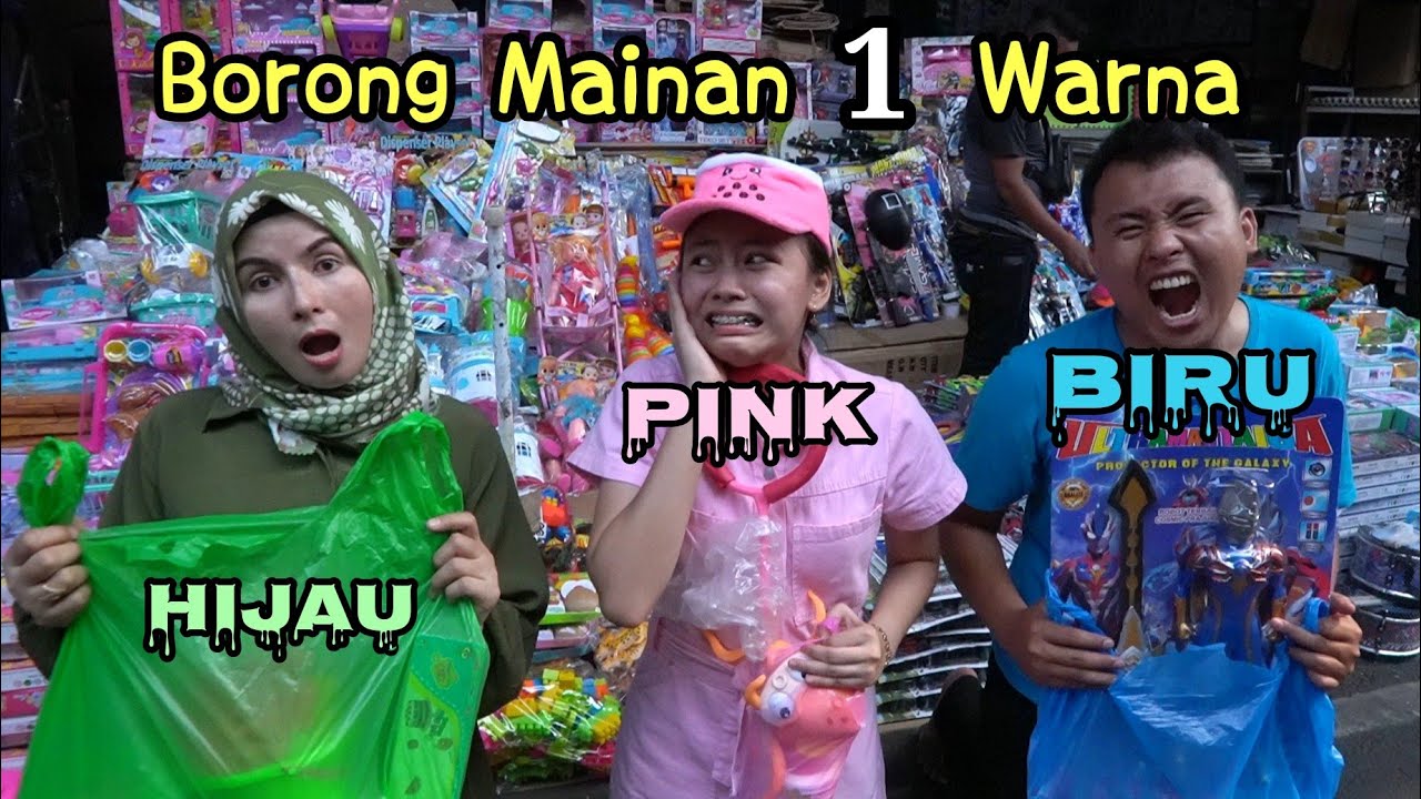 PILIH MAINAN 1 WARNA SESUAI BAJU ! Mama ikut Kesurupan Borong Mainan