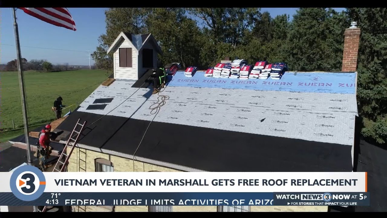 Vietnam veteran in Marshall gets free roof replacement