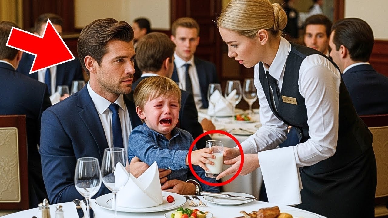 El hijo de un multimillonario no dejaba de llorar en el restaurante, hasta que la camarera le dijo «