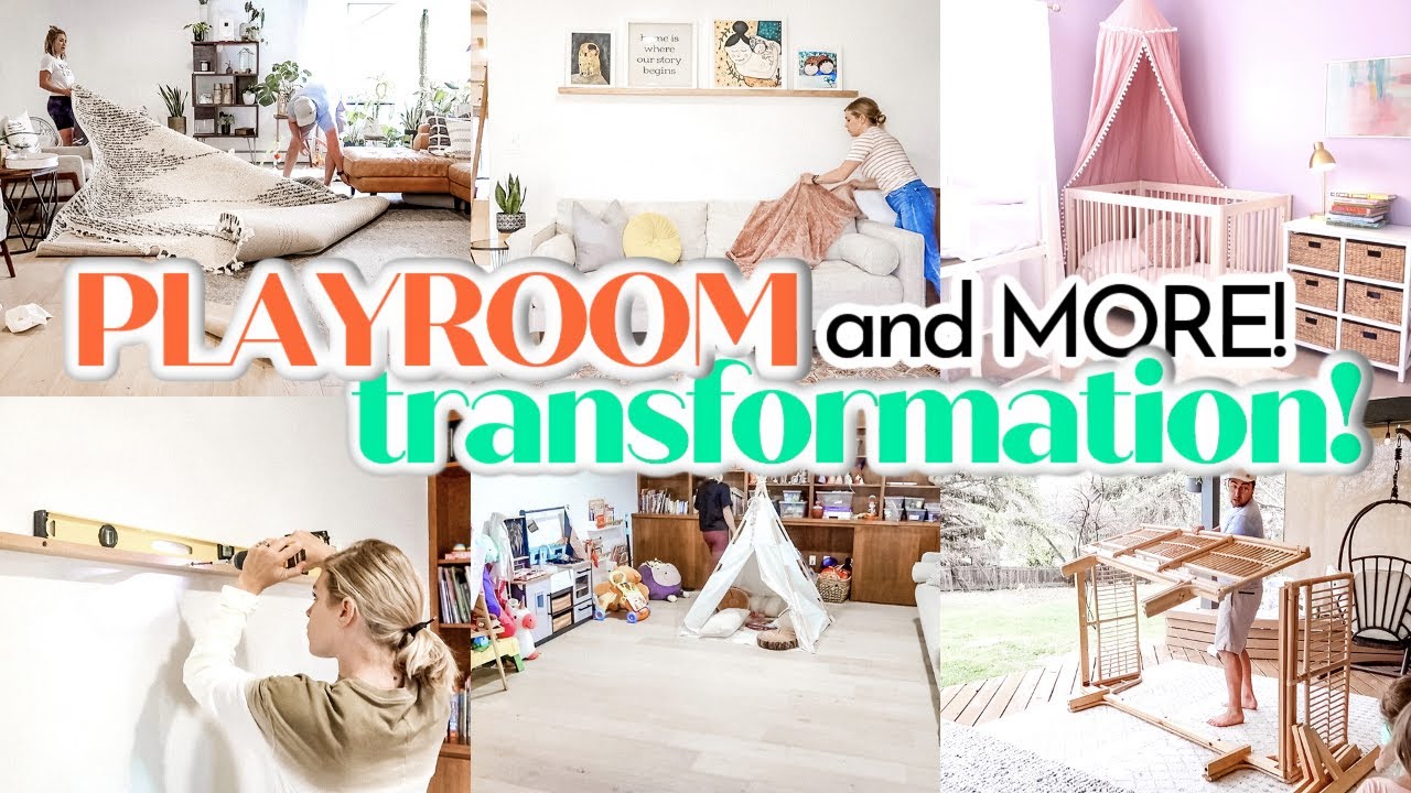 FIXER UPPER | BEAUTIFUL PLAYROOM MAKEOVER! | SISTERS SHARING A ROOM! | PREPPING THE DECK FOR SUMMER!
