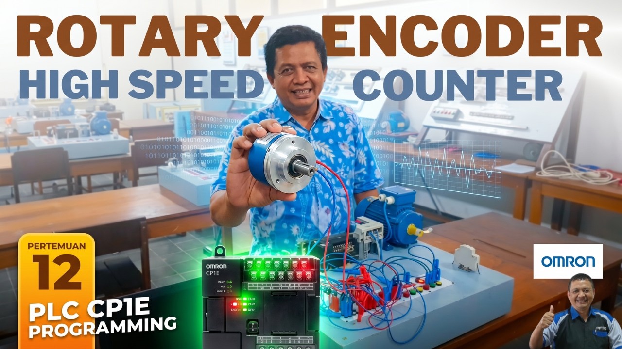 Belajar Mekatronika: Program High Speed Counter di PLC CP1E dengan Rotary Encoder