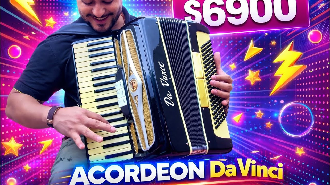 RARIDADE ITALIANA ANOS 60 🎹 Da Vinci Ferrari 120 Baixos 2/4 Voz Estado de Loja 😱🔥 $6.900