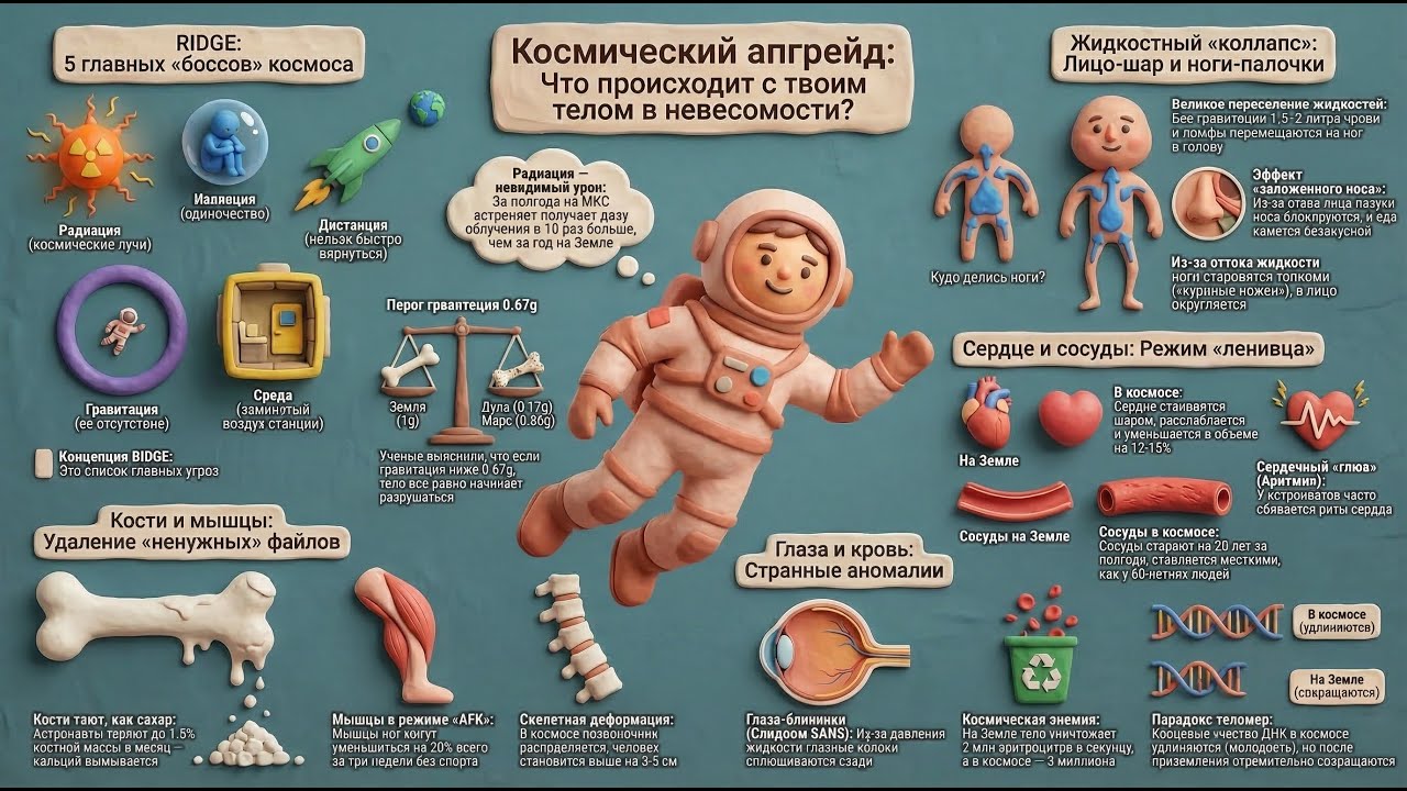 Космический апгрейд: Что происходит с телом в невесомости | Код Знаний